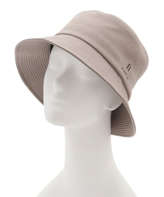 MOONBAT 【洗える】FURLA(フルラ) 中つば平天ハット UV 日本製 モカブラウン