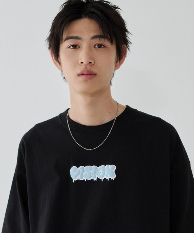 WEGO 【ユニセックス着用ITEM】別注VISIONグラフィックT（SS） ブラック