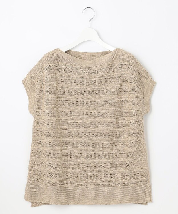 J.PRESS LADIES 【洗える】ヘンプレイヤード ニット ベージュ系