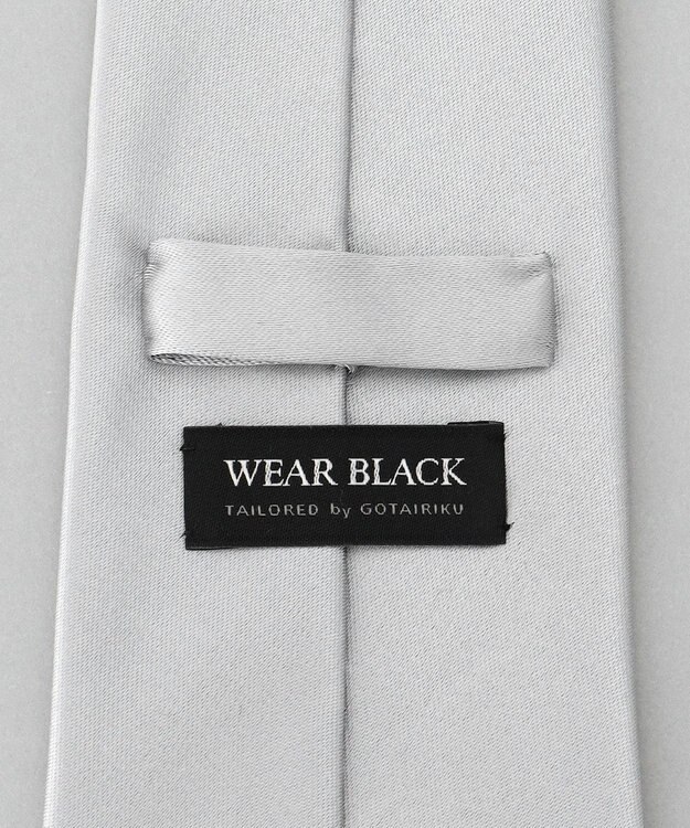 GOTAIRIKU 【WEAR BLACK】フォーマル用_サテン無地 ネクタイ アイボリー系