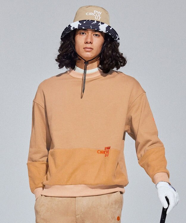 PW CIRCULUS 【MEN】裏毛アニマルプリントスエット ベージュ系