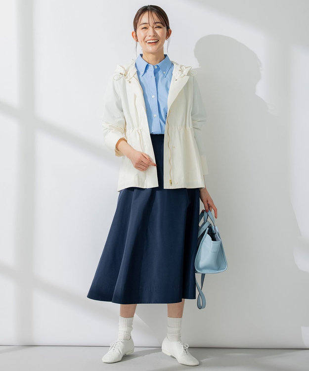 組曲 【5色展開・後ろゴム仕様】カラータフタ スカート ネイビー系