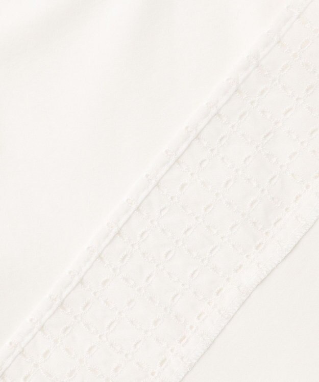 J.PRESS LADIES エンブロコンビ シャツジャージー バンドカラー カットソー ホワイト系