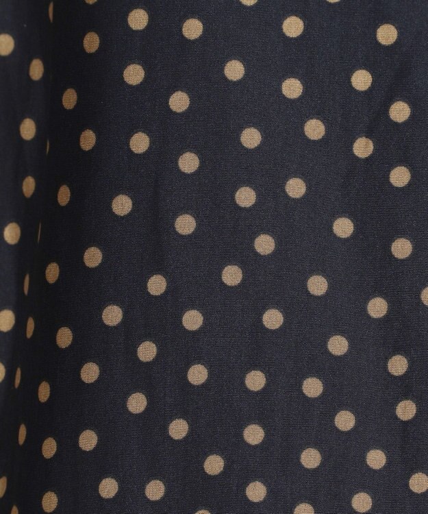 ANY 【洗濯機可能】フレアマチスカート ネイビードット