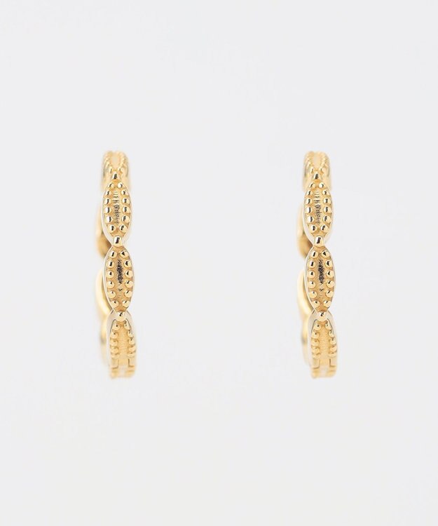 TOCCA 【WEB限定】DAISY PETAL HOOP PIERCED EARRINGS K10ゴールド 淡水パール 2WAYピアス イエローゴールド系