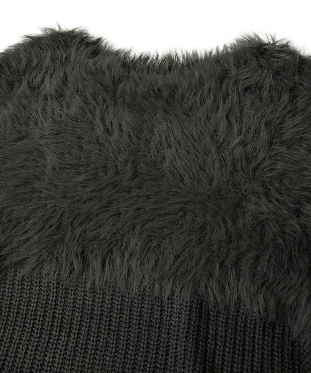 Green Parks ・Ｐｅｔｉｔ　Ｆｌｅｕｒ　シャギーキリカエニット Charcoal Gray