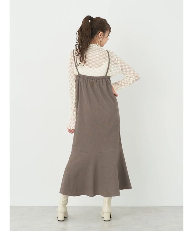 earth music&ecology ＳＥＴ２点カシュクールプルオーバー＋ワンピース Mocha