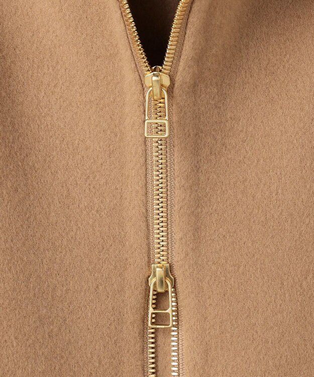 BEIGE， ZION / ウールスタンドカラーショートコート Camel