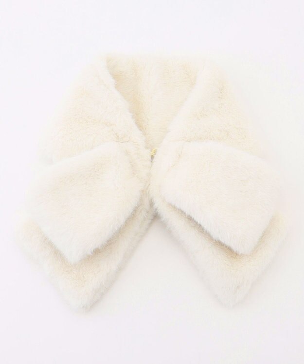 Feroux リボンファー ティペット アイボリー系