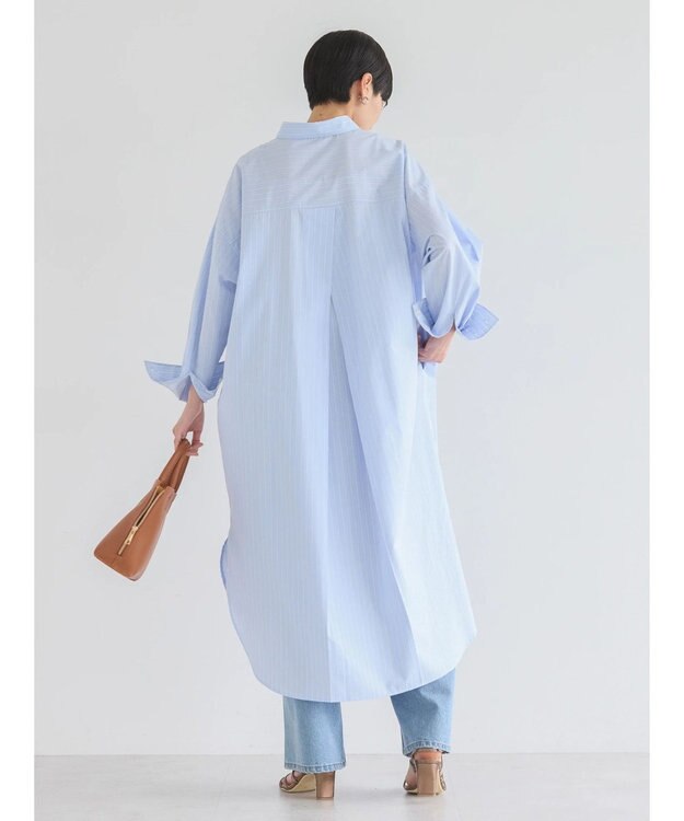 AMERICAN HOLIC ＵＶカット綿ブロードシャツワンピース Stripe