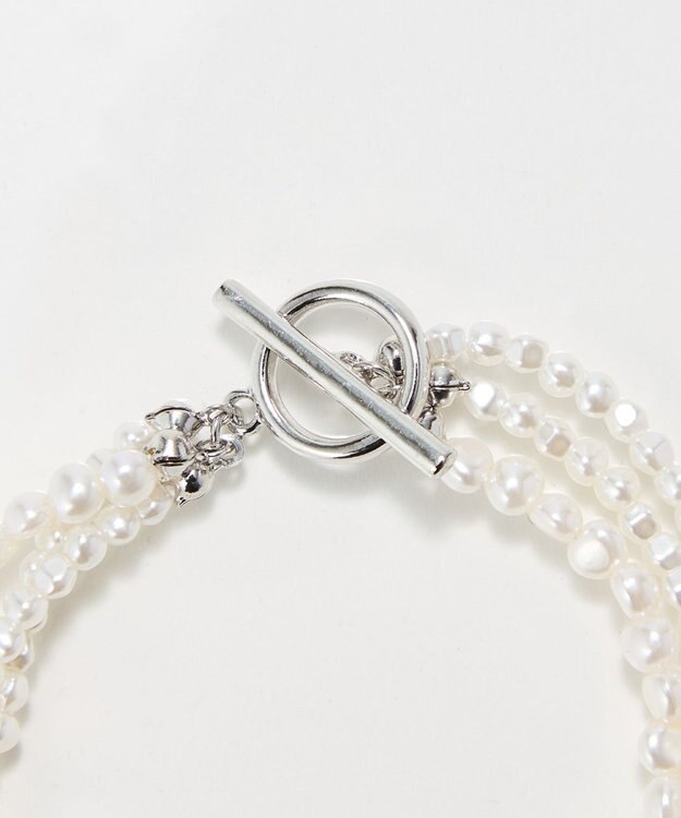 Phoebe レイヤードバロックパールマンテルブレスレット　シルバー シルバー