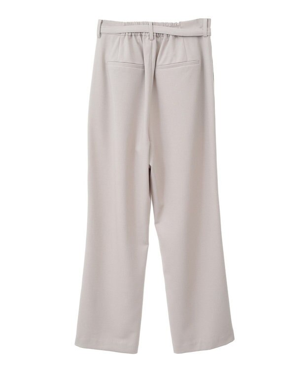 YECCA VECCA ベルト付きタックストレートパンツ Beige