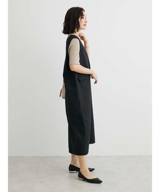 Green Parks BEST PRICE  ５分袖プリーツ加工プルオーバー Beige