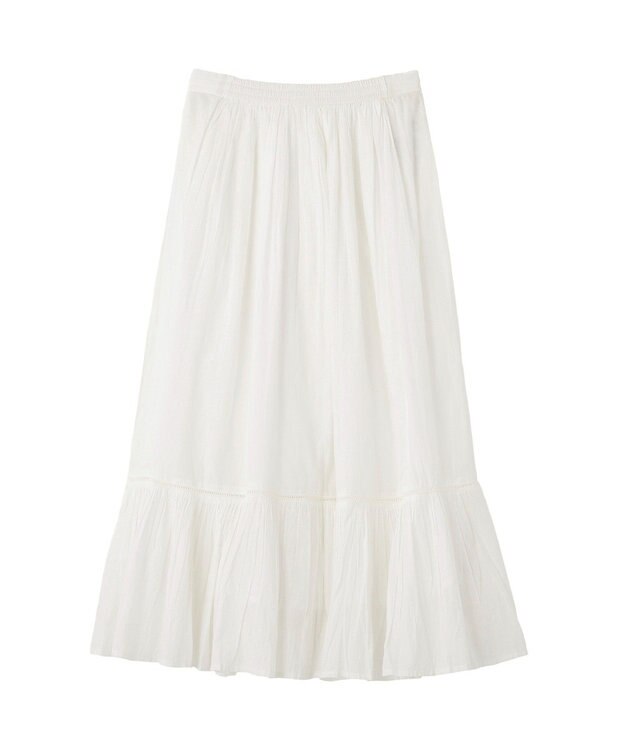 Green Parks すっきりウエストティアードスカート Off White