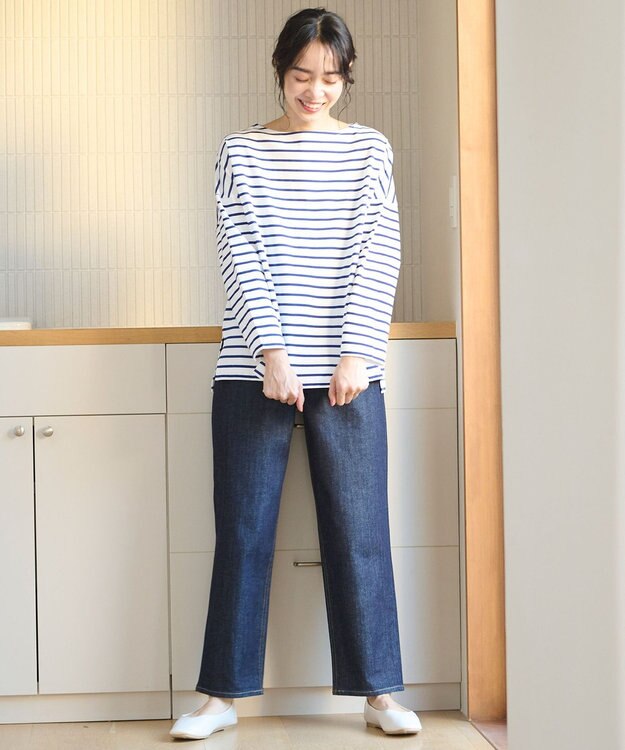 ANY オーガビッツ ボーダーカットソー ブルー