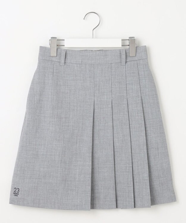 23区GOLF 【WOMEN】ベルト付き プリーツスカート ライトグレー系