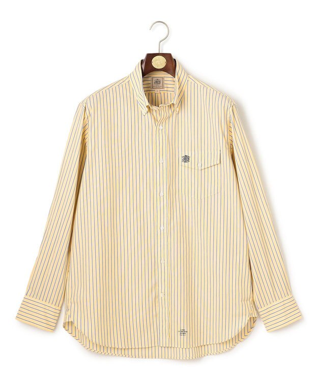 J.PRESS MEN ブロードマルチストライプ シャツ / B.D. イエロー系1