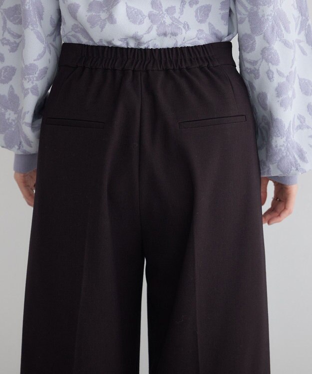 YECCA VECCA 金釦アクセントベルトワイドパンツ Dark Brown