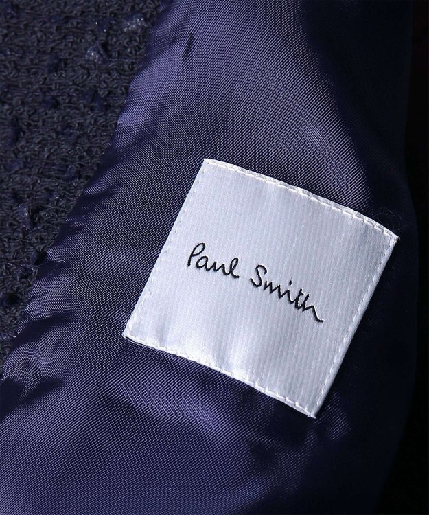 Paul Smith ツイード ノーカラー ジャケット ネイビー