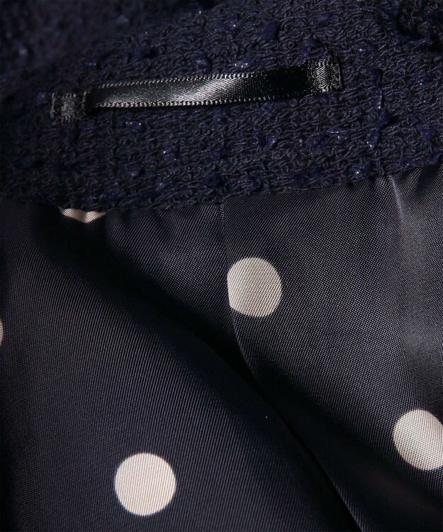 Paul Smith ツイード ノーカラー ジャケット ネイビー