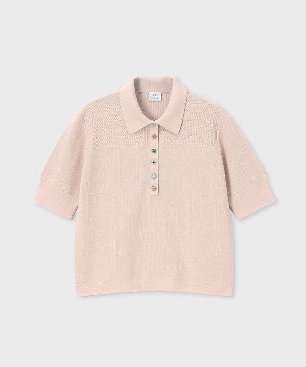 Paul Smith ラッキーチャームボタン ニットポロシャツ エクリュ
