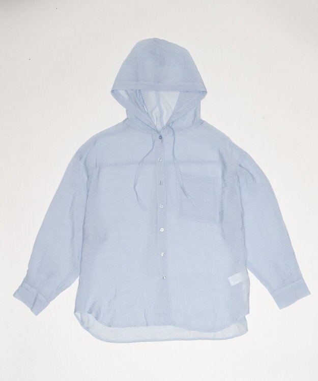 WEGO 【2026年春夏新作】シアーフードシャツ ブルー