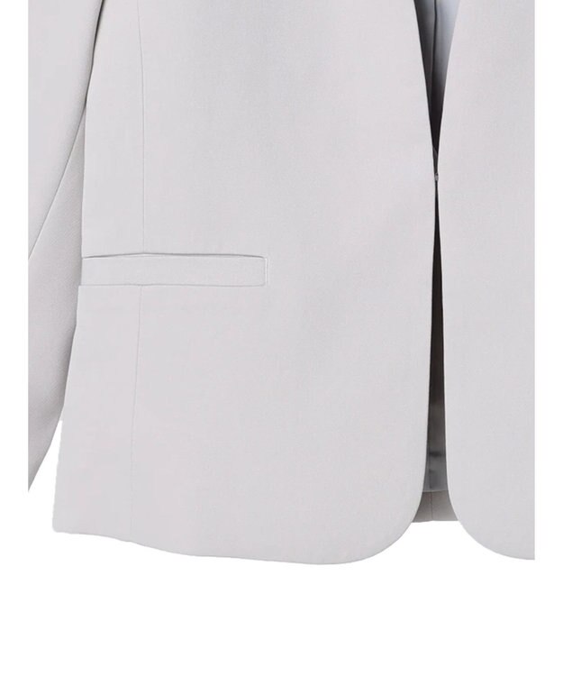 Green Parks ｅｆ－ｄｅ　ストレッチツイルカラーレスジャケット Gray Beige