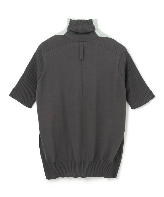 BEIGE， JULIE / 半袖ニット Mint x Slate