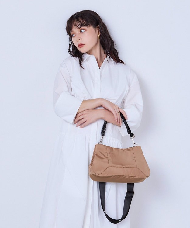 MioFIRANO FRAME D001 ハンドバッグ はっ水 BEIGE