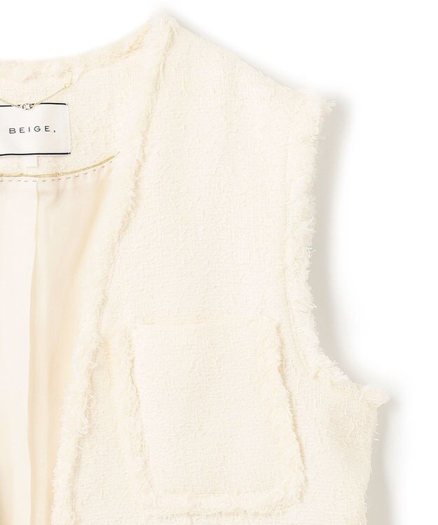 BEIGE， DAHLIA / ツイードジレ Ecru