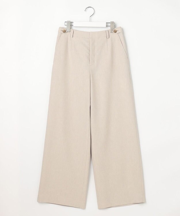 J.PRESS LADIES S リネンバイオシャンブレー ワイド パンツ ベージュ系