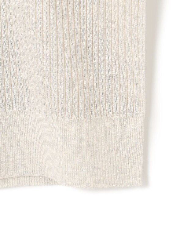 23区 【洗える】シャイニーシアー リブ ニット アイボリー系