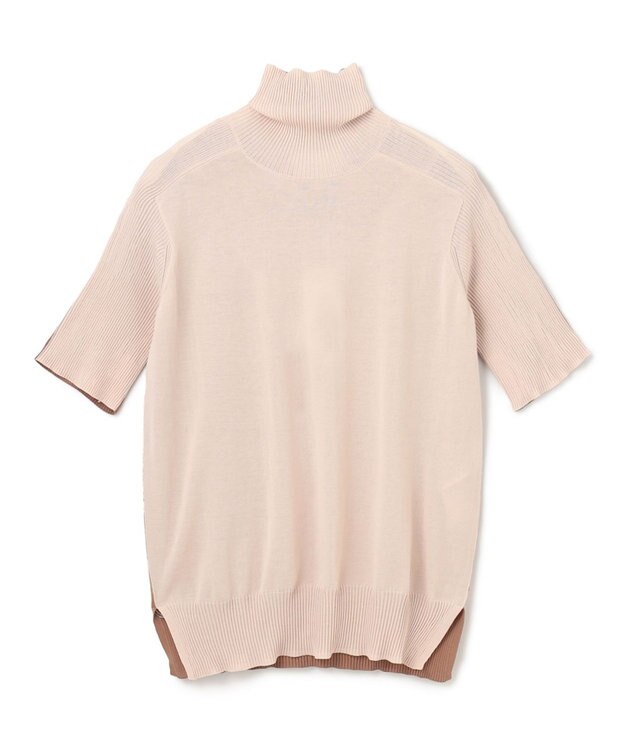 BEIGE， JULIE / 半袖ニット Nude x Camel