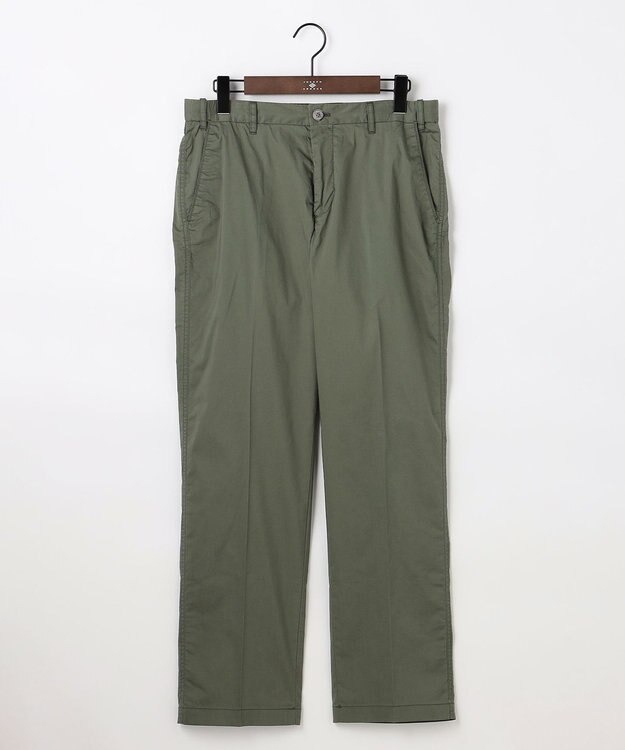 JOSEPH ABBOUD 【ウエストも伸びる!/JAPANファブリック】ヴィンテージコットン ストレッチ パンツ ダークグリーン系