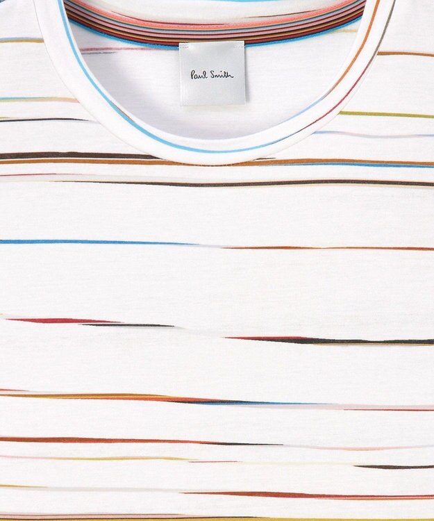 Paul Smith Signature Pinstripe 半袖Tシャツ ホワイト