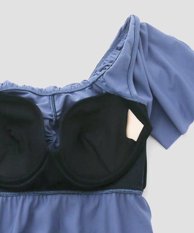 San-ai Resort（三愛水着楽園） ワコール定番商品カップ使用GHIカップの大きなお胸に対応【グラマラスフィット】ワイヤーAライン水着　9D-M　【San-ai Resort（サンアイリゾート）】 ブルー