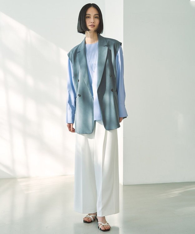 UNFILO 【11サイズ展開】 BEAUTY MOVE タックワイドパンツ [NEW]オフ