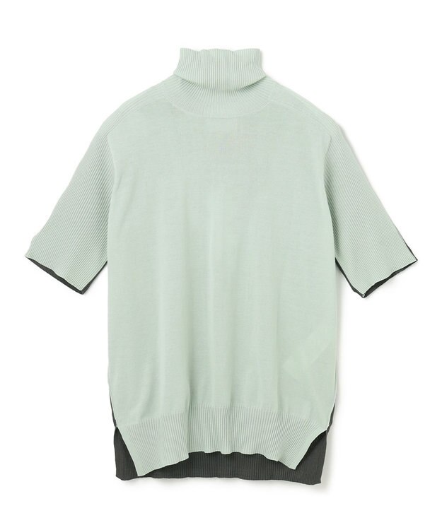 BEIGE， JULIE / 半袖ニット Mint x Slate