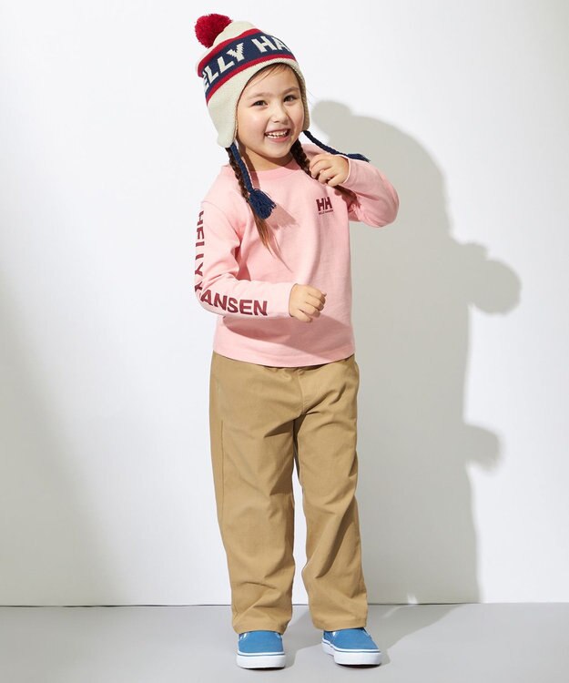 HELLY HANSEN 【キッズ】ロングスリーブレターティー ラグーンピンク