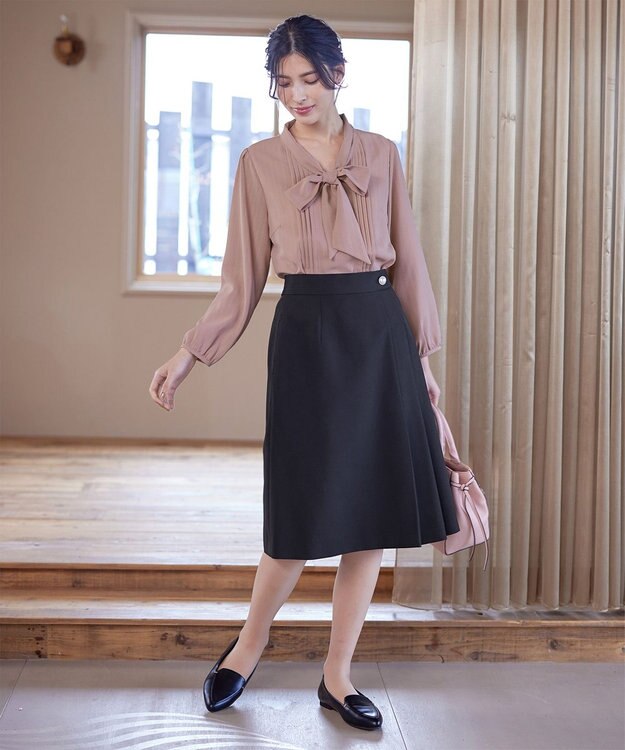 Tiaclasse 【新色追加・洗える】リボンタイブラウス ピンク