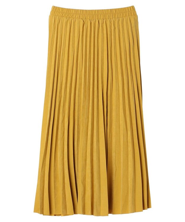 CRAFT STANDARD BOUTIQUE ピーチアコーディオンプリーツスカート Yellow
