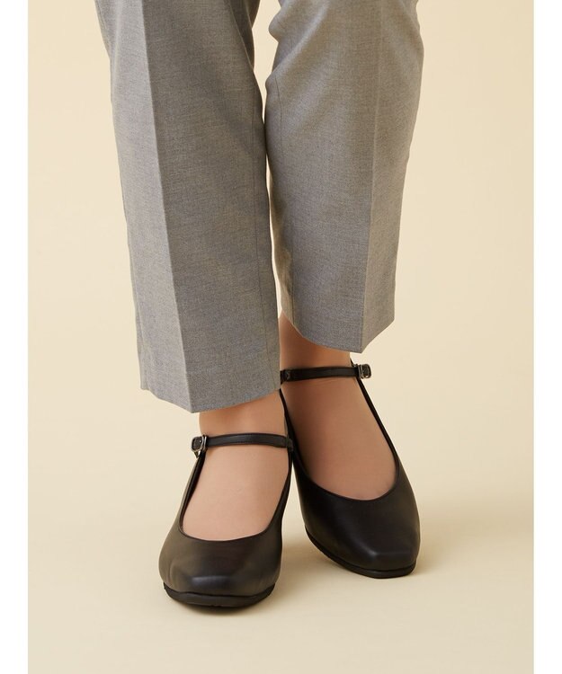 ASICS WALKING ペダラウォーキングシューズ 2E ヒール高5.0cm ブラック系