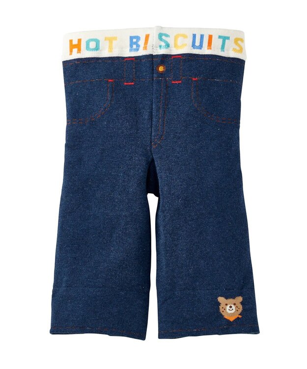 MIKI HOUSE HOT BISCUITS 【70-100cm】 8分丈スパッツ インディゴブルー