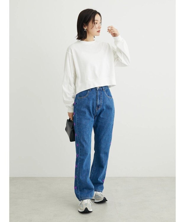 Green Parks ・ＥＬＥＮＣＡＲＥ　ＤＵＥシャーリング袖プルオーバー Off White