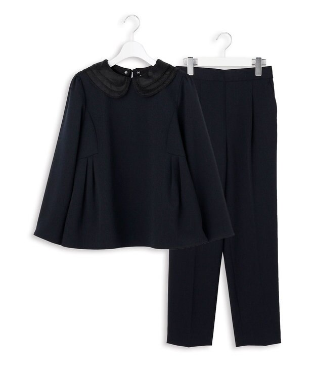 Feroux 【先行予約】2WAYレースカラー美シルエット セットアップ ネイビー系