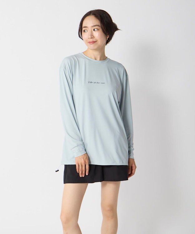 OP／FILA 【Ocean Pacific】ラッシュロゴTシャツ ライトブルー
