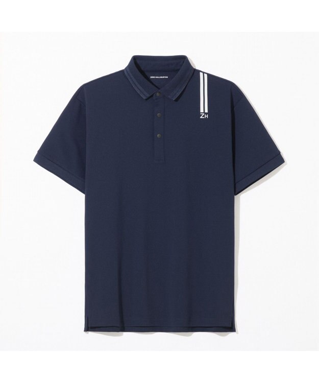 ZERO HALLIBURTON 【吸水速乾・UVケア】 ダブルリブ鹿の子ポロシャツ ZHG-M5S4b 82948 ネイビー