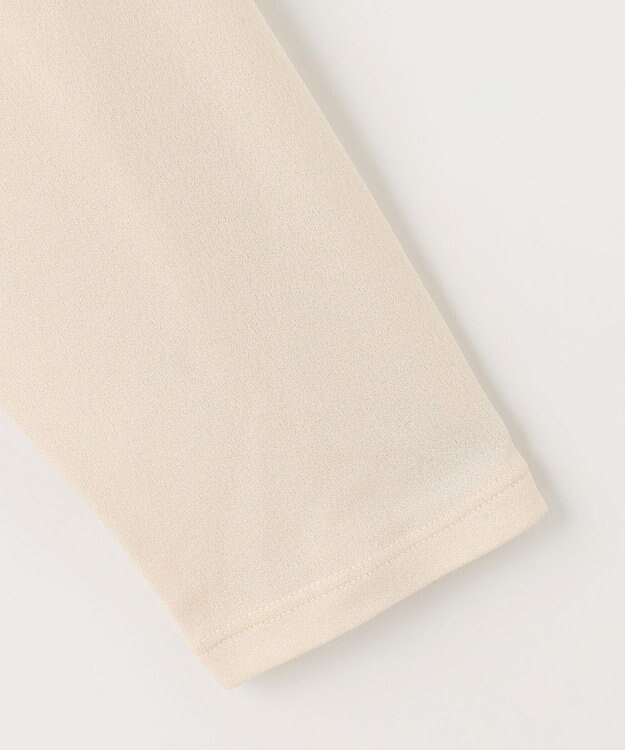 自由区 S 【洗える】ビンテージパールタートルネック カットソー ベージュ系