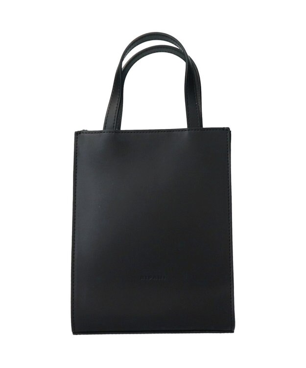 INTER-CHAUSSURES 【RIPANI】ラインストラップショルダーバッグ ブラック