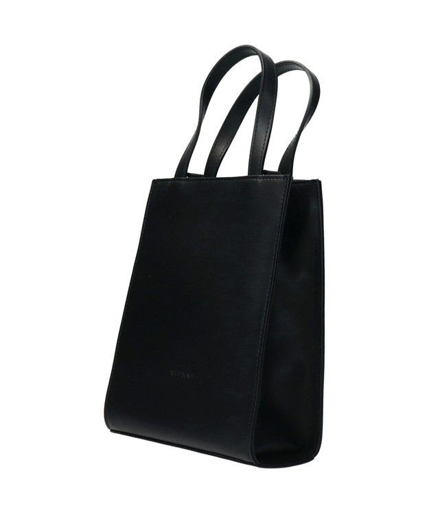 INTER-CHAUSSURES 【RIPANI】ラインストラップショルダーバッグ ブラック